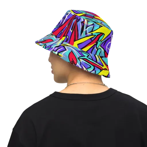Neon Turbulence on a Reversible Bucket Hat