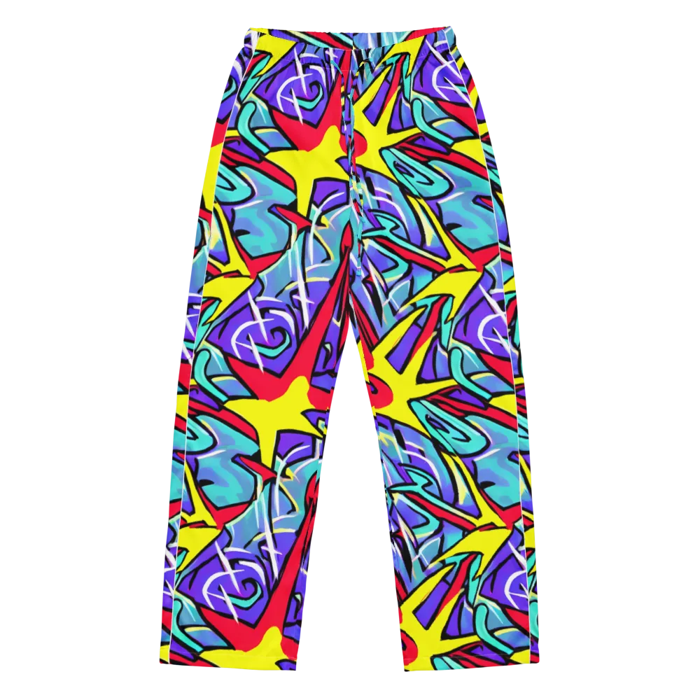 Neon Turbulence on Women's Pajama Pants — Front