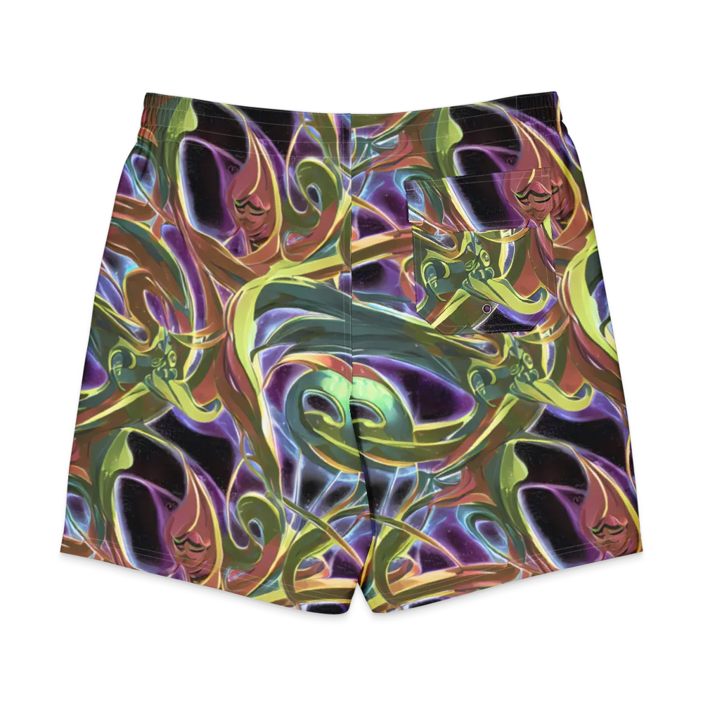 Electric Guava on Men's Board Shorts — Back