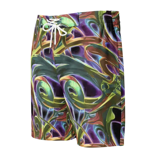 Electric Guava on a Men's Board Shorts