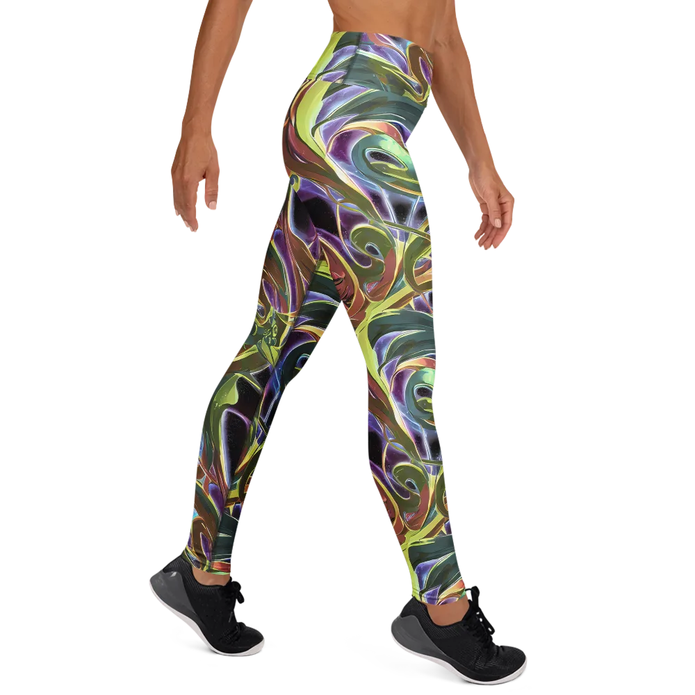 Electric Guava on Yoga Leggings — Right