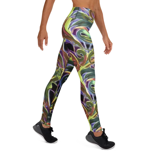 Electric Guava on a Yoga Leggings