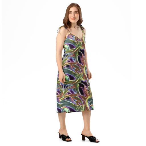 Electric Guava on a Slip Dress