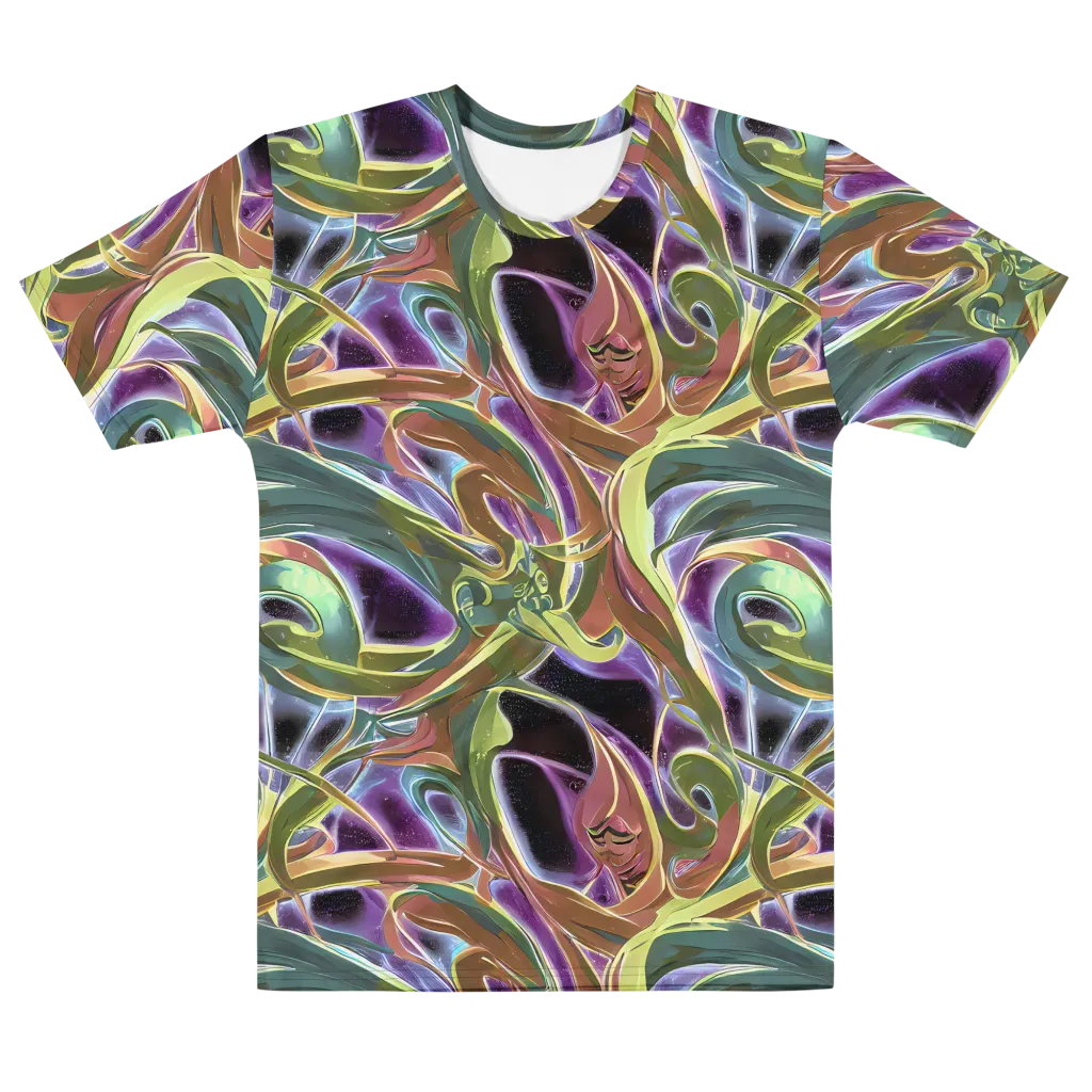 Electric Guava on Men's Cotton Crew Neck T-Shirt — Front