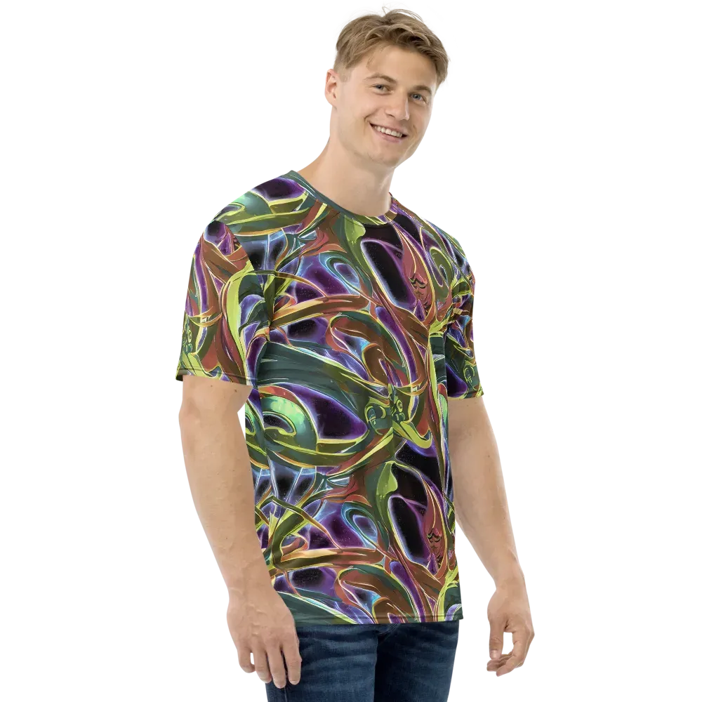 Electric Guava on Men's Crew Neck T-Shirt — Right