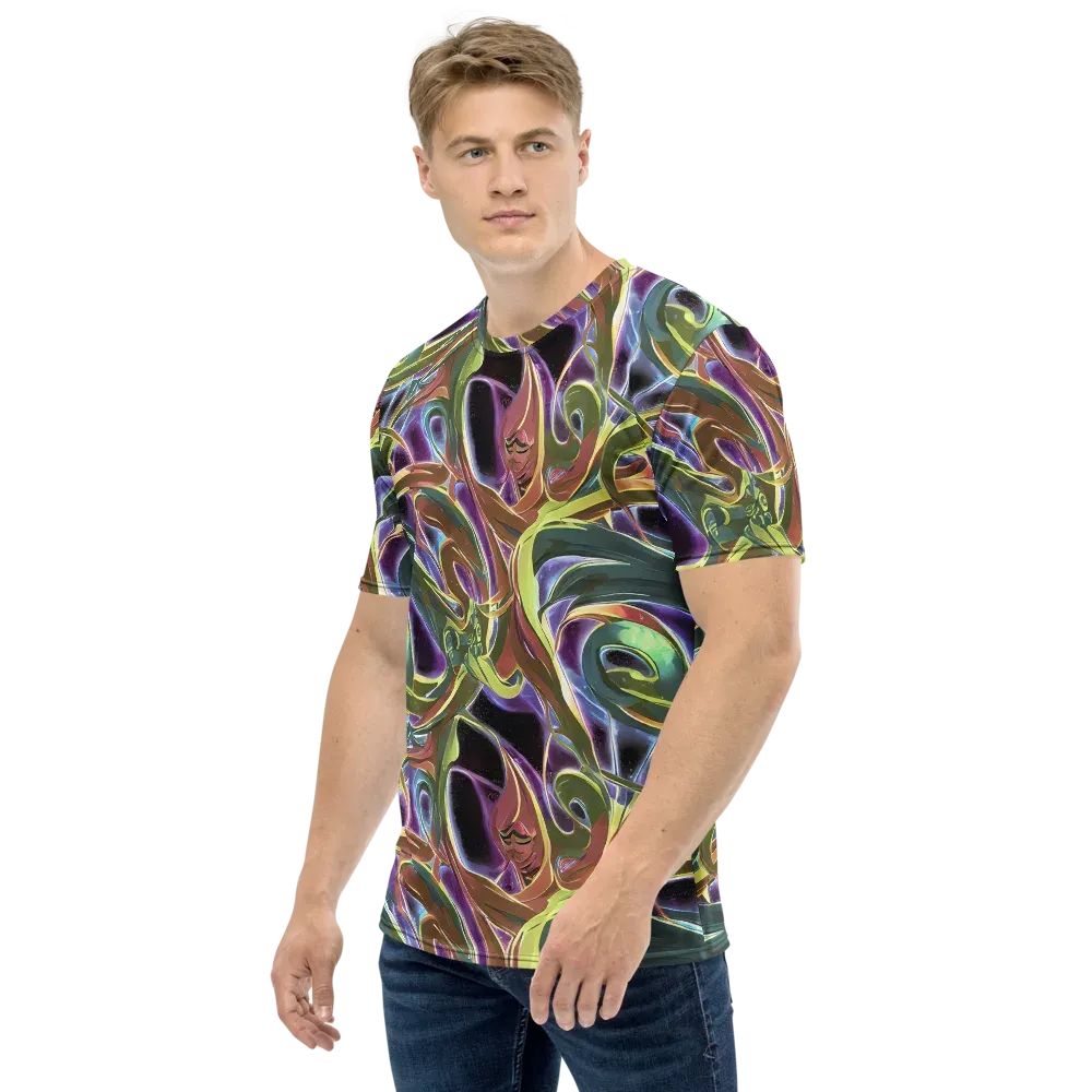 Electric Guava on Men's Crew Neck T-Shirt — Left
