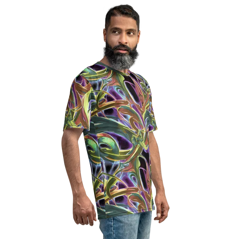 Electric Guava on Men's Crew Neck T-Shirt — Right