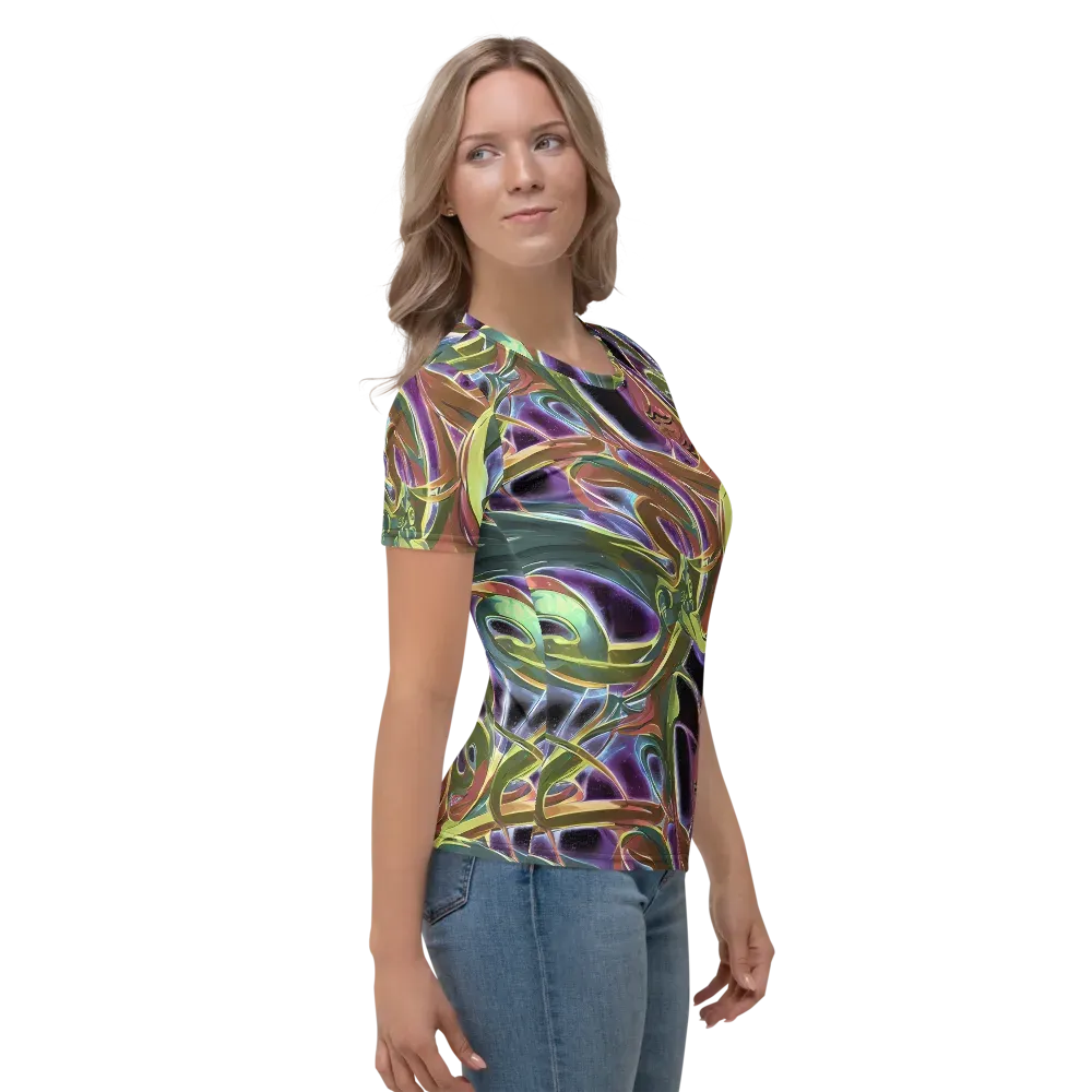 Electric Guava on Women's Crew Neck T-Shirt — Right