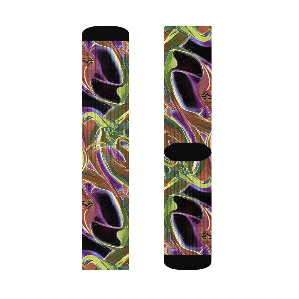 Electric Guava on Socks — Left Sock