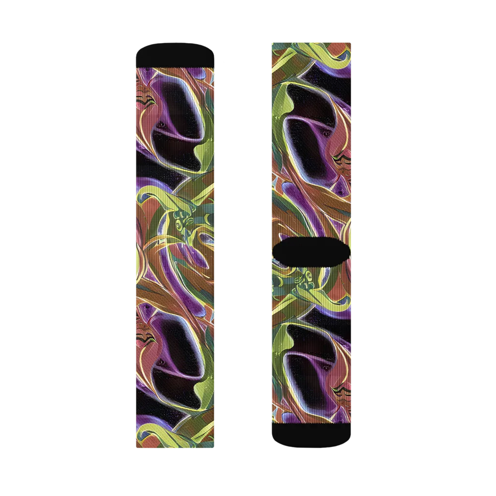 Electric Guava on Socks — Right Sock