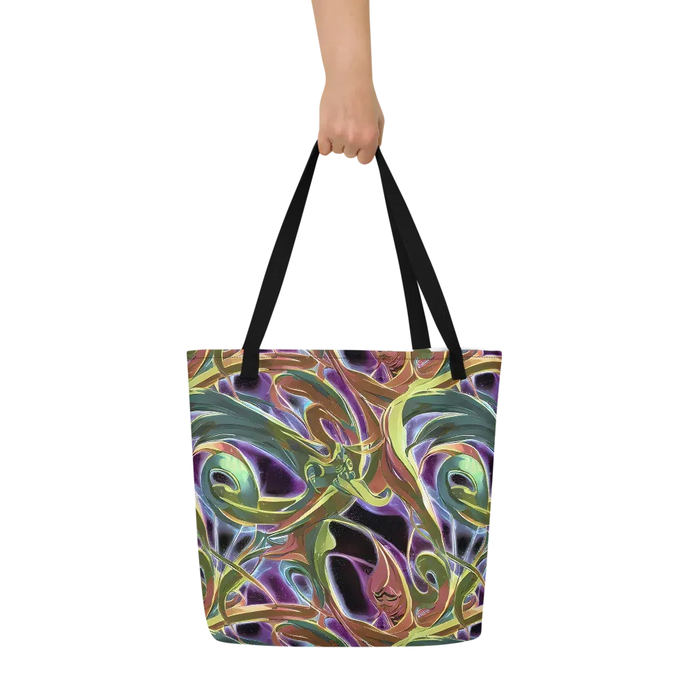 Electric Guava on Large Tote Bag W/ Pocket — Front