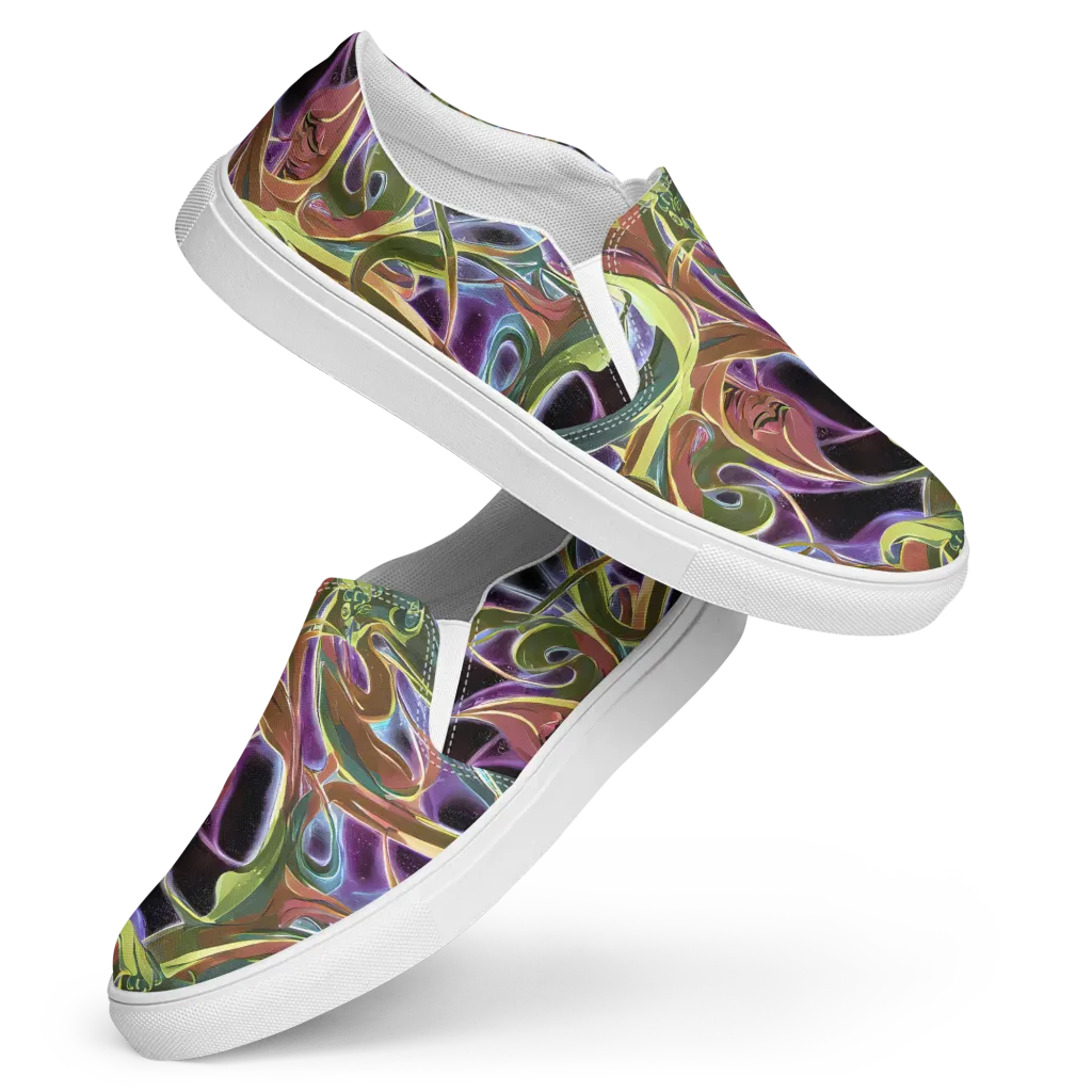 Electric Guava on Women's Slip-On Canvas Shoes — Front