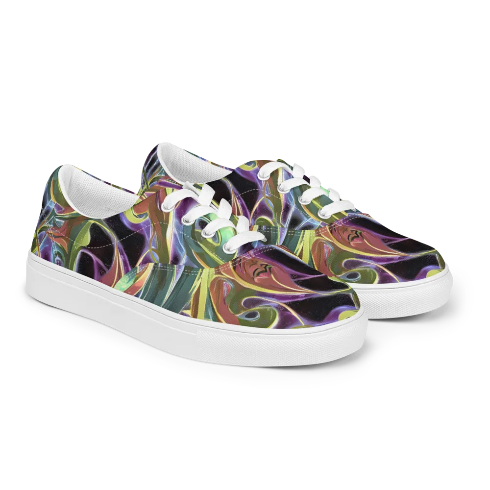 Electric Guava on Men's Lace-Up Canvas Shoes — Right Front