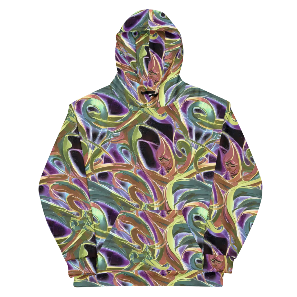 Electric Guava on Cotton Hoodie — Front