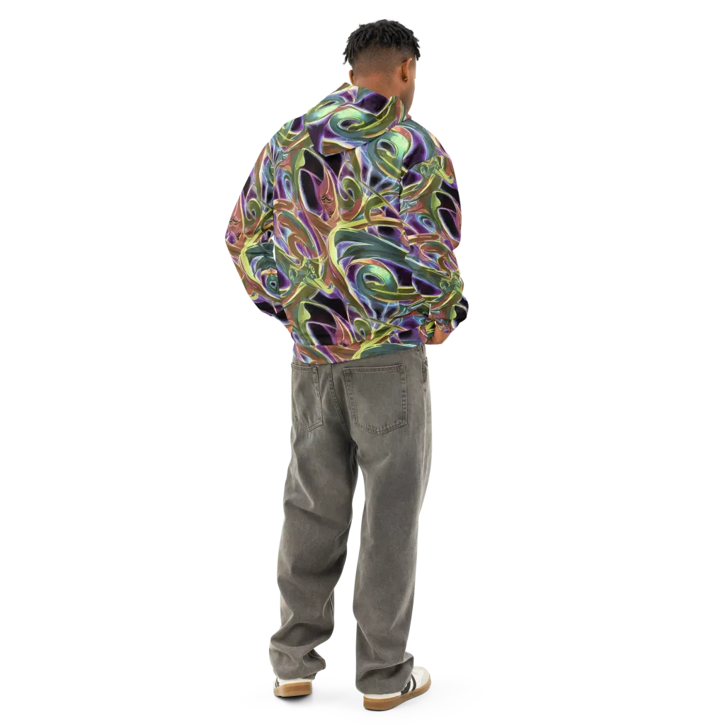 Electric Guava on Cotton Hoodie — Back