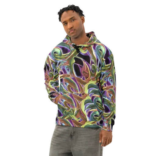 Electric Guava on a Cotton Hoodie