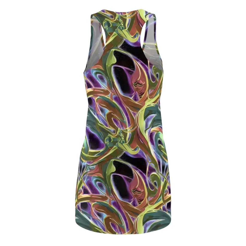 Electric Guava on Racerback Dress — Back