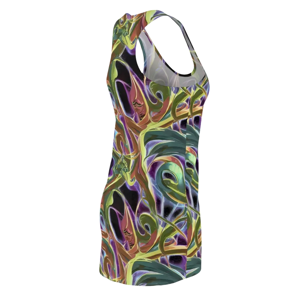 Electric Guava on Racerback Dress — Back Side