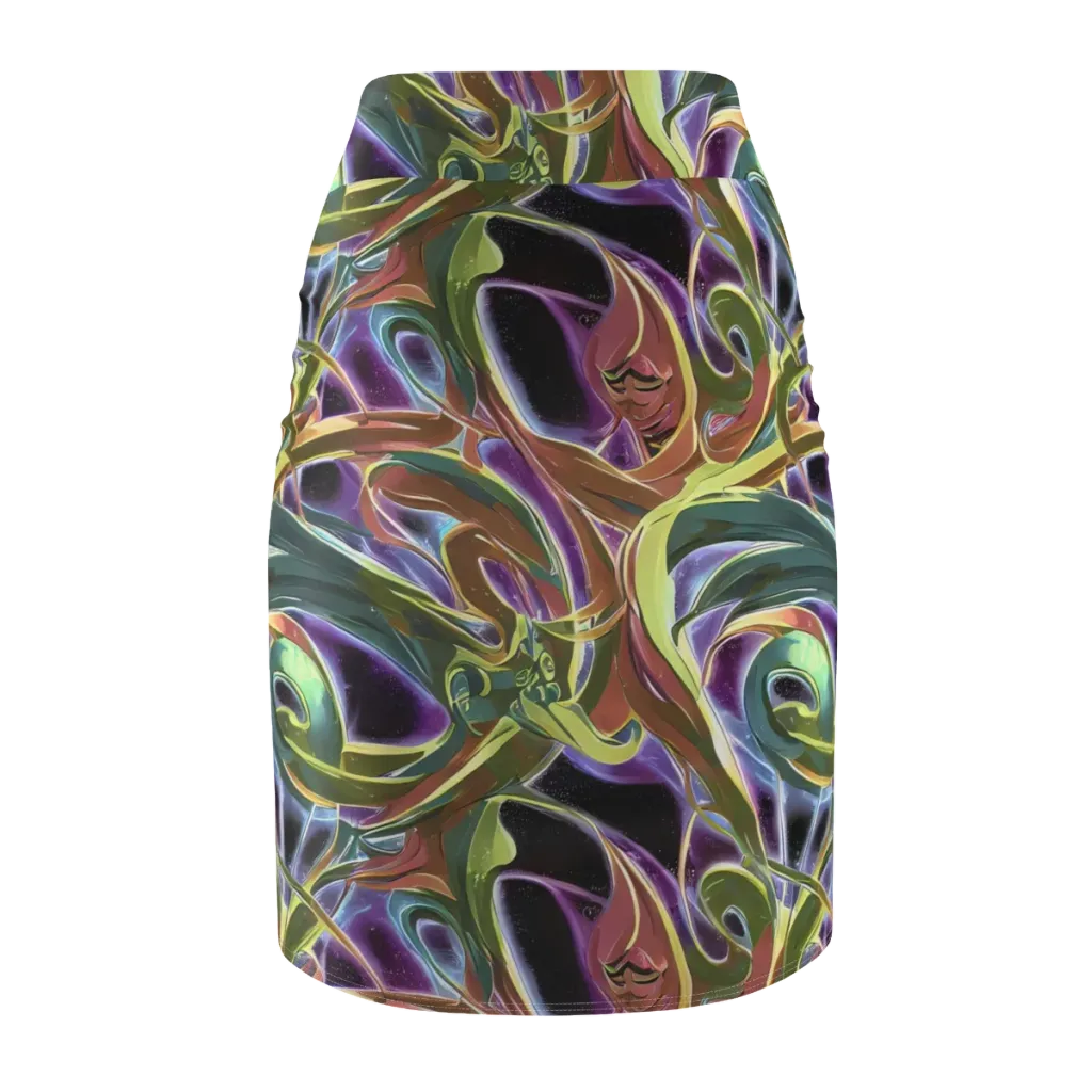 Electric Guava on Pencil Skirt — Back