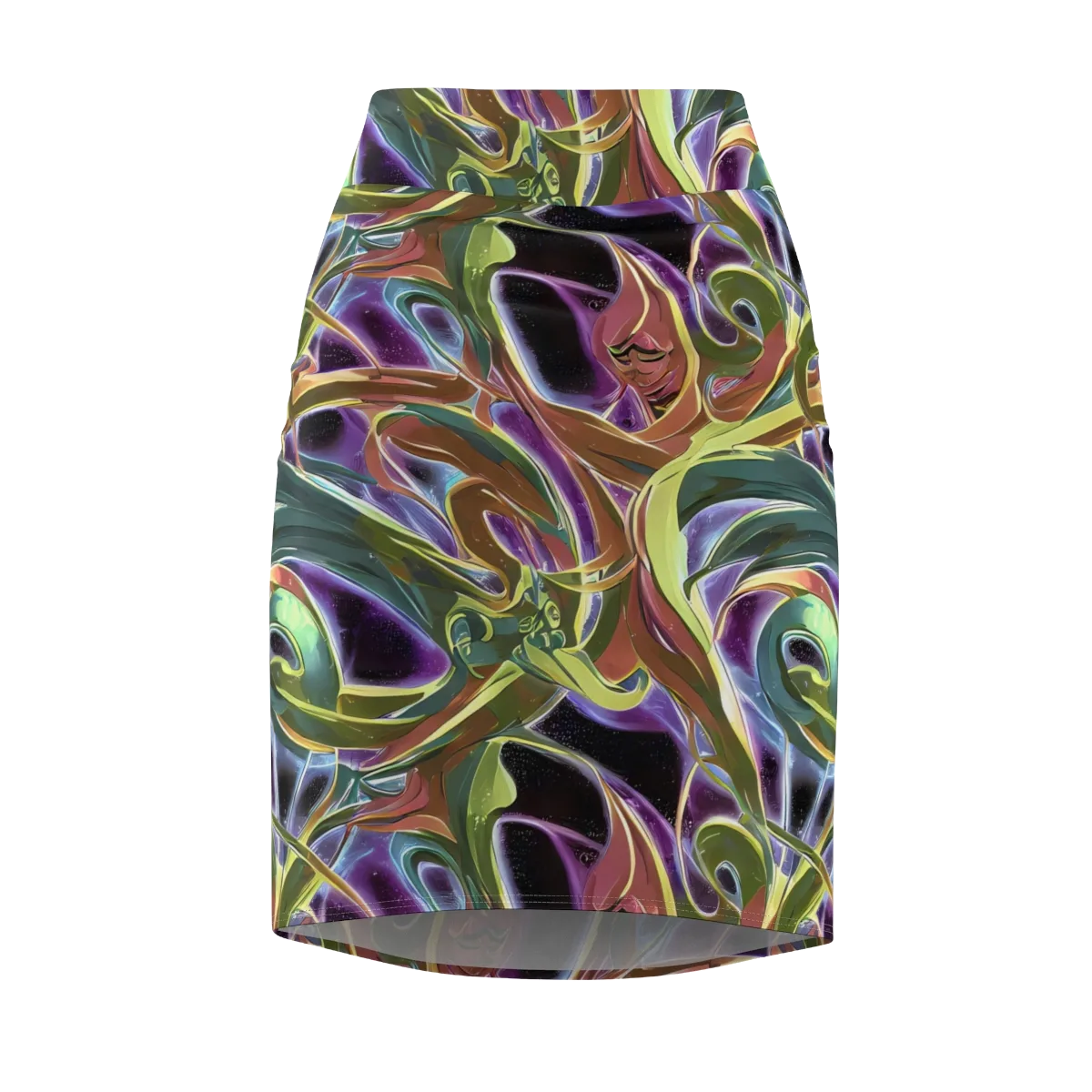 Electric Guava on Pencil Skirt — Front