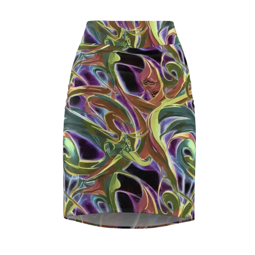 Electric Guava on a Pencil Skirt