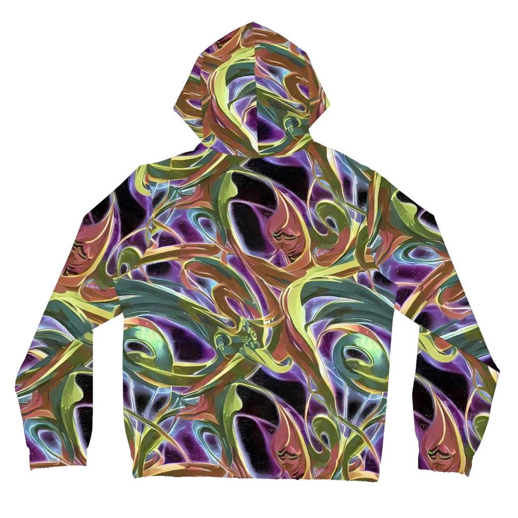 Electric Guava on Women's Full-Zip Hoodie — Back