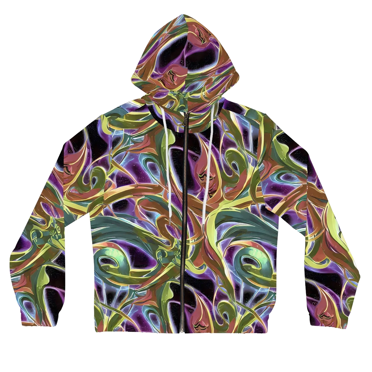 Electric Guava on Women's Full-Zip Hoodie — Front