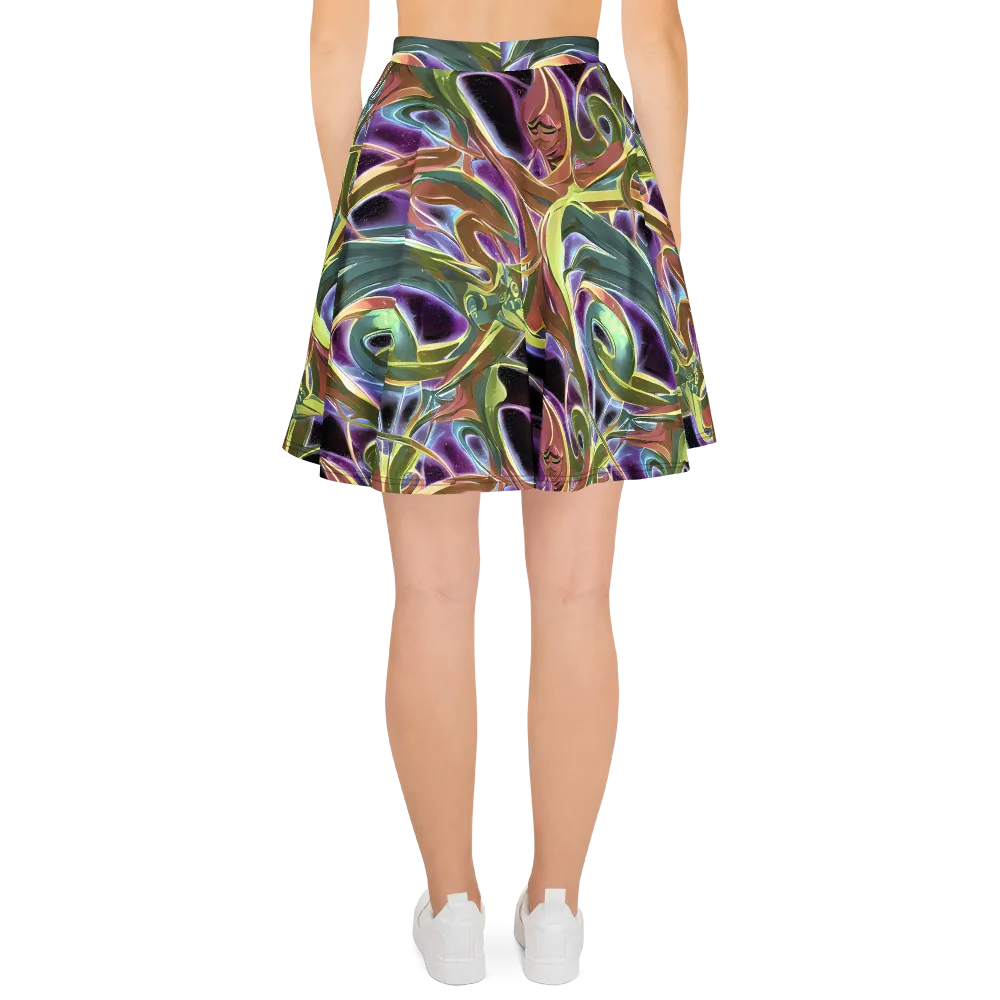 Electric Guava on Skater Skirt — Back