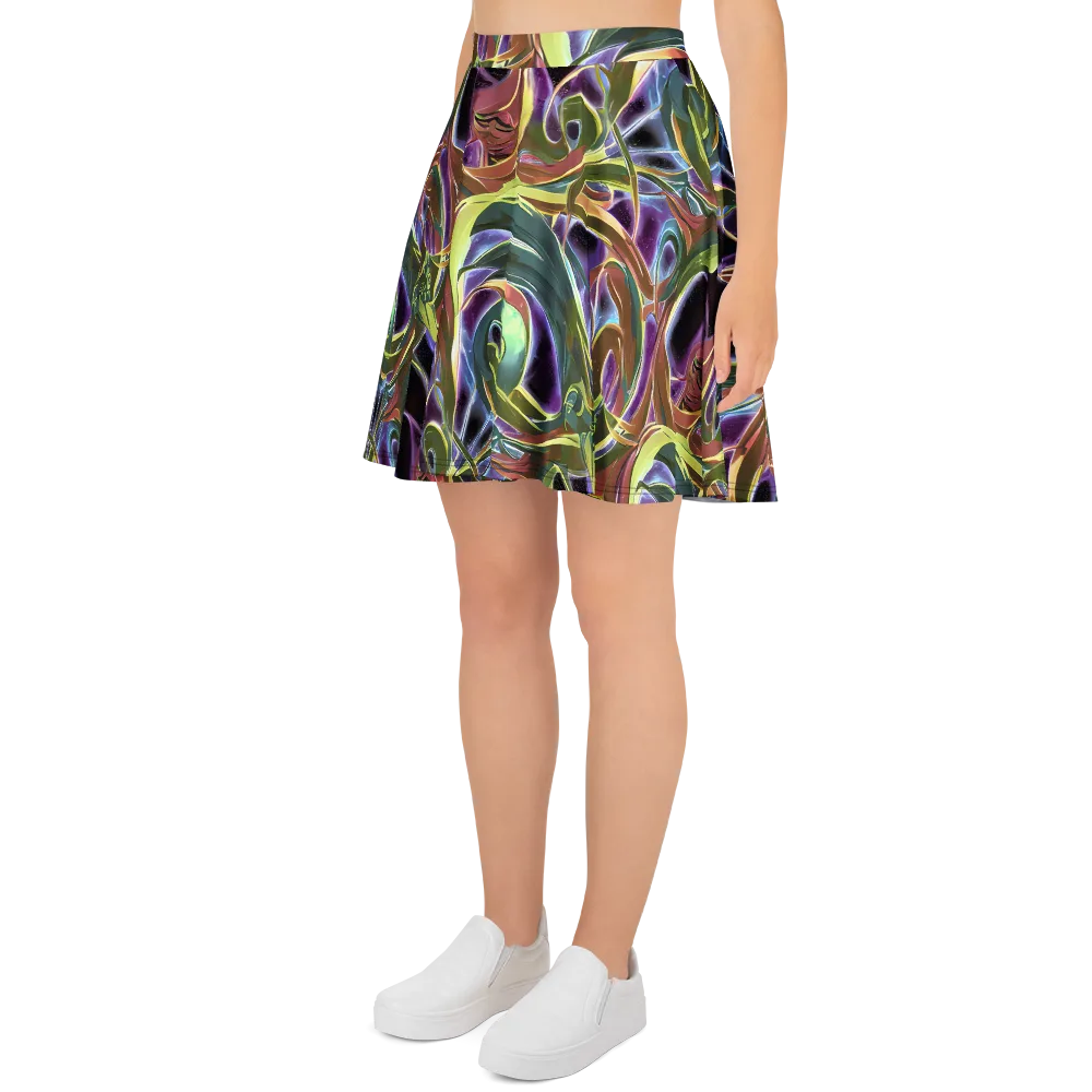 Electric Guava on Skater Skirt — Left