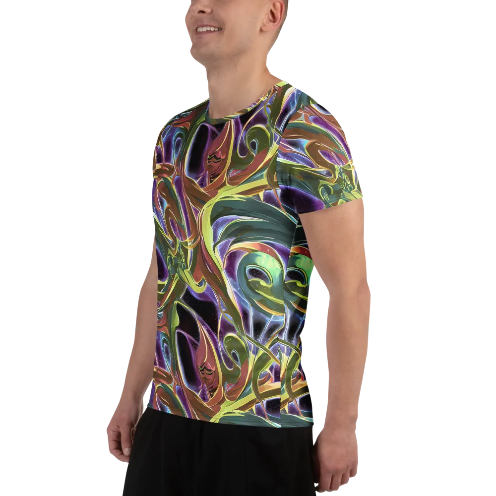 Electric Guava on Men's Athletic T-Shirt — Left