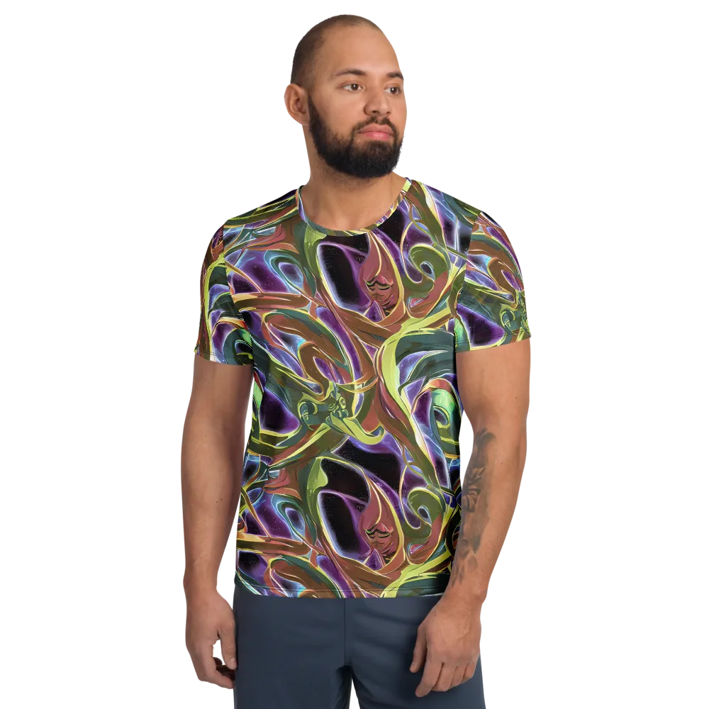 Electric Guava on Men's Athletic T-Shirt — Front