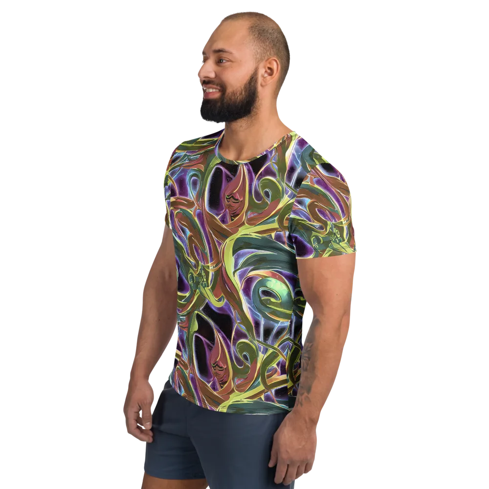 Electric Guava on Men's Athletic T-Shirt — Left