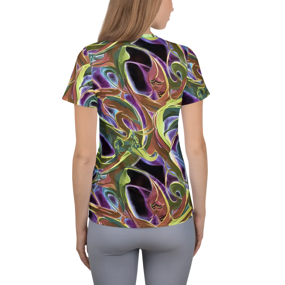 Electric Guava on Women's Athletic T-Shirt — Back