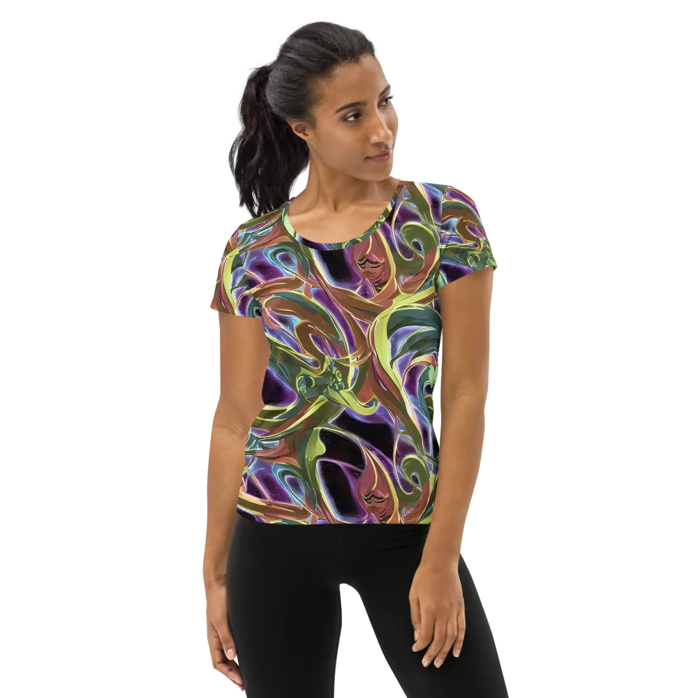 Electric Guava on Women's Athletic T-Shirt — Front
