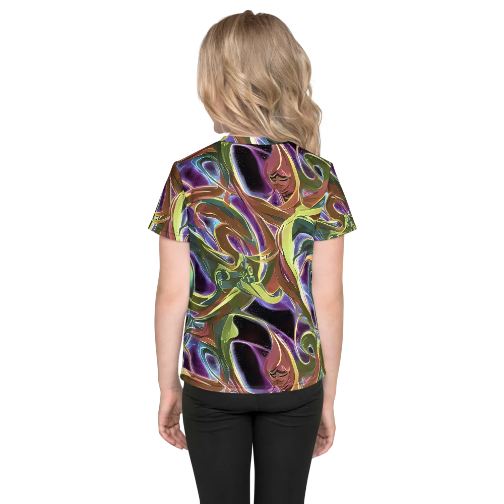 Electric Guava on Kids Crew Neck T-Shirt — Back
