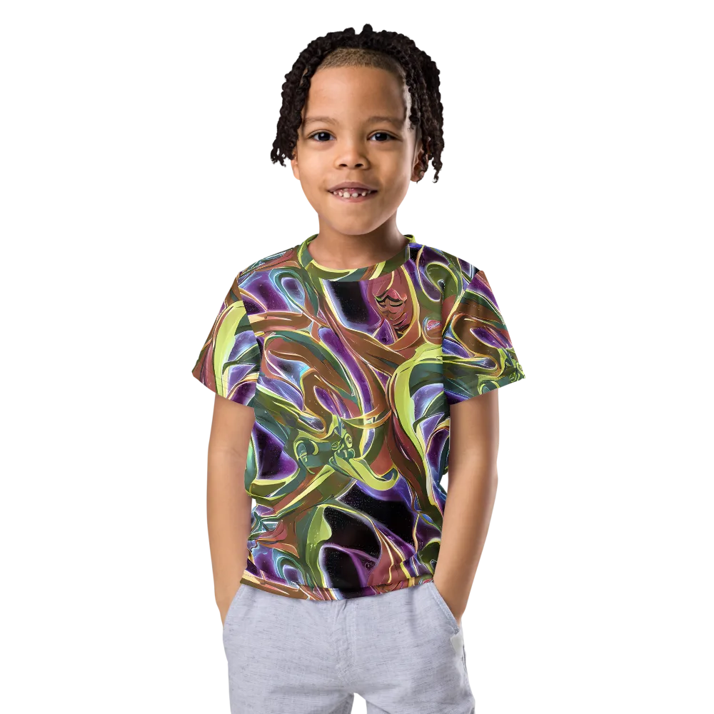 Electric Guava on Kids Crew Neck T-Shirt — Front