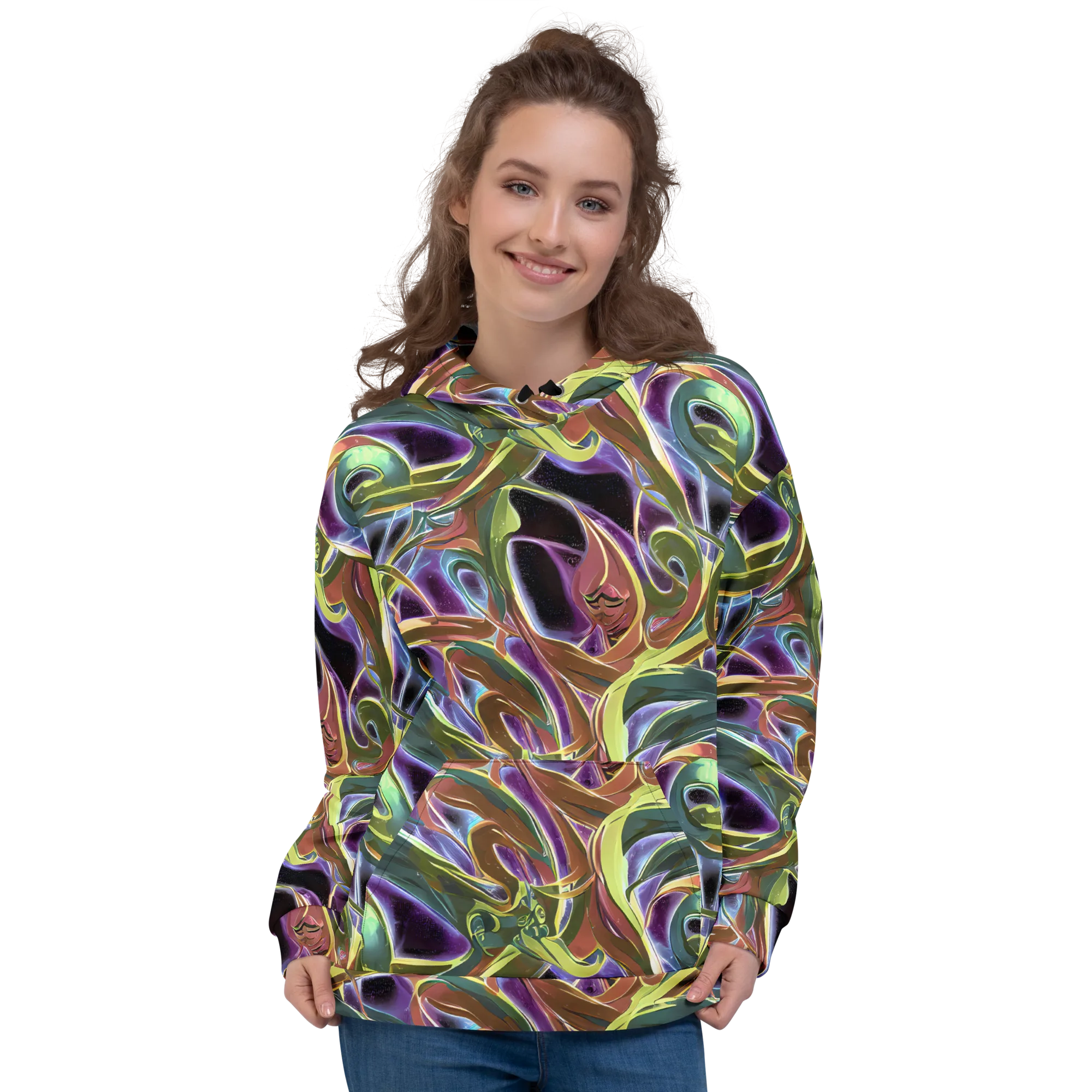 Electric Guava on Hoodie — Front