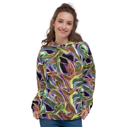 Electric Guava on a Hoodie