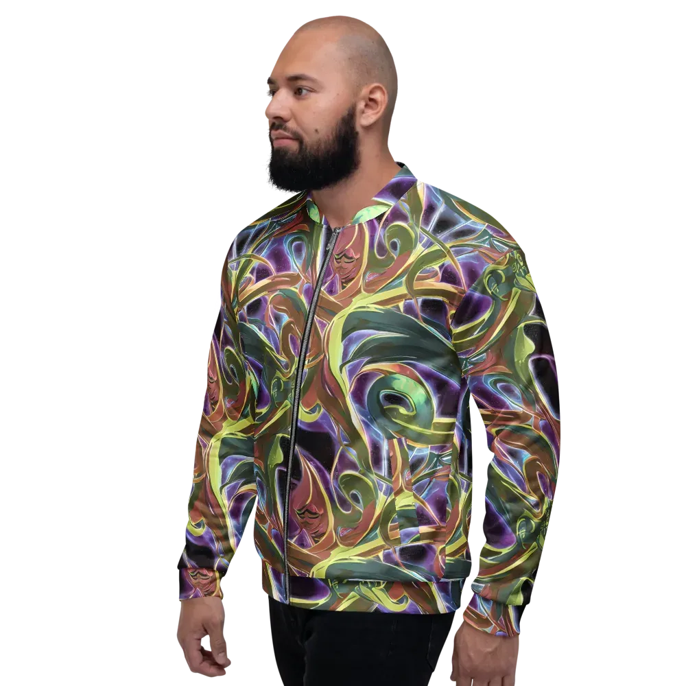 Electric Guava on Bomber Jacket — Left