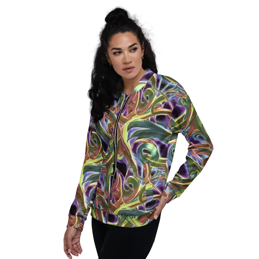 Electric Guava on Bomber Jacket — Left
