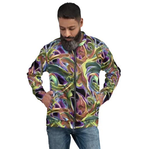Electric Guava on a Bomber Jacket