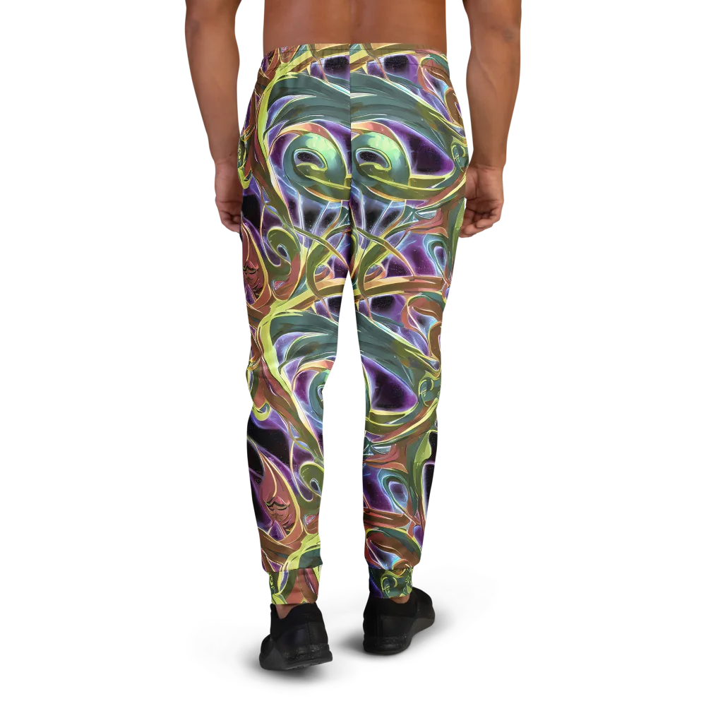 Electric Guava on Men's Joggers — Back