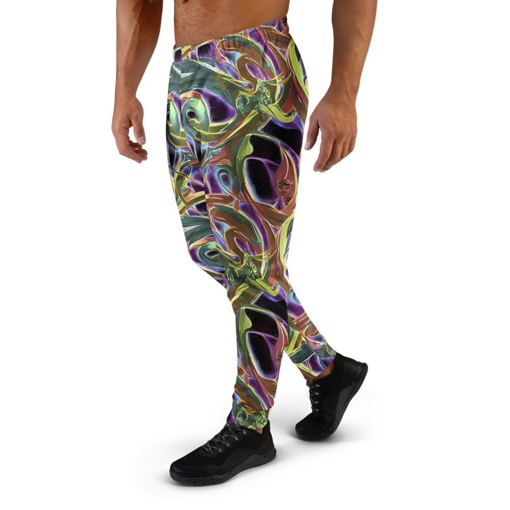 Electric Guava on Men's Joggers — Left