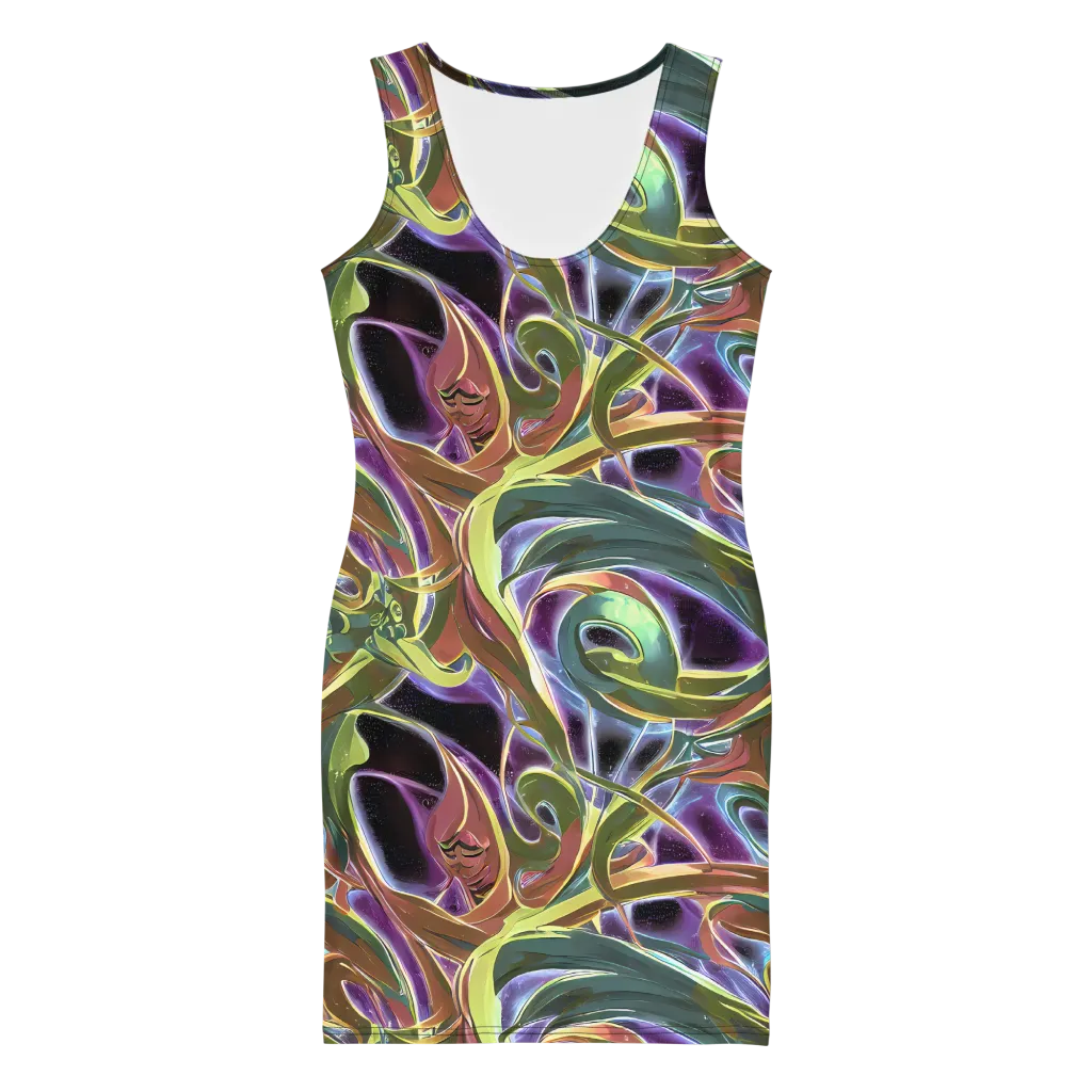 Electric Guava on Bodycon Dress — Front