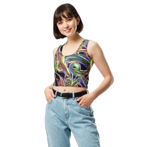 Electric Guava on a Crop Top