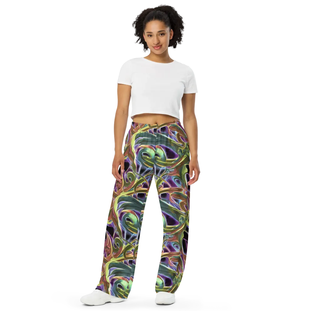Electric Guava on Wide-Leg Pants — Front