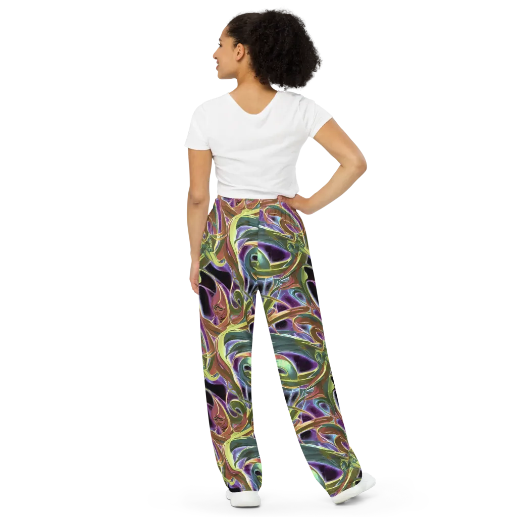 Electric Guava on Wide-Leg Pants — Back