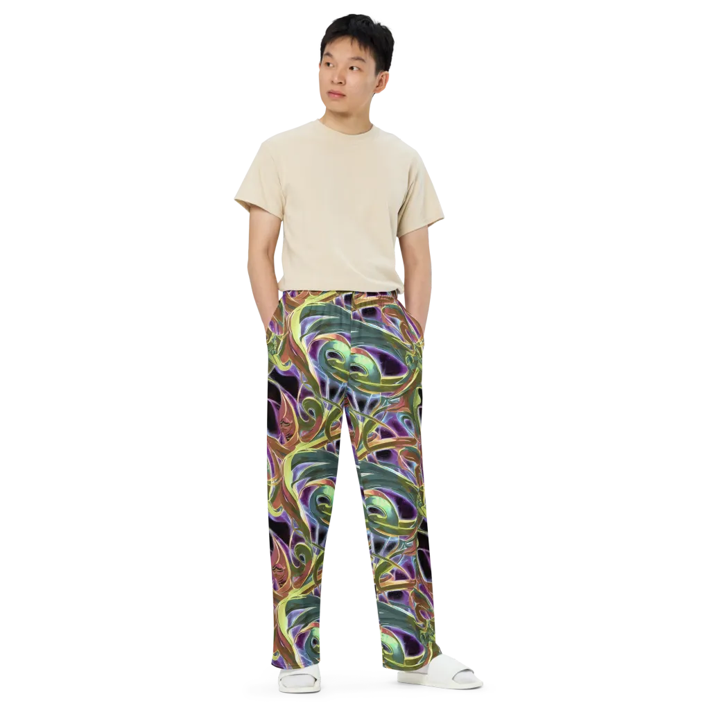Electric Guava on Wide-Leg Pants — Front