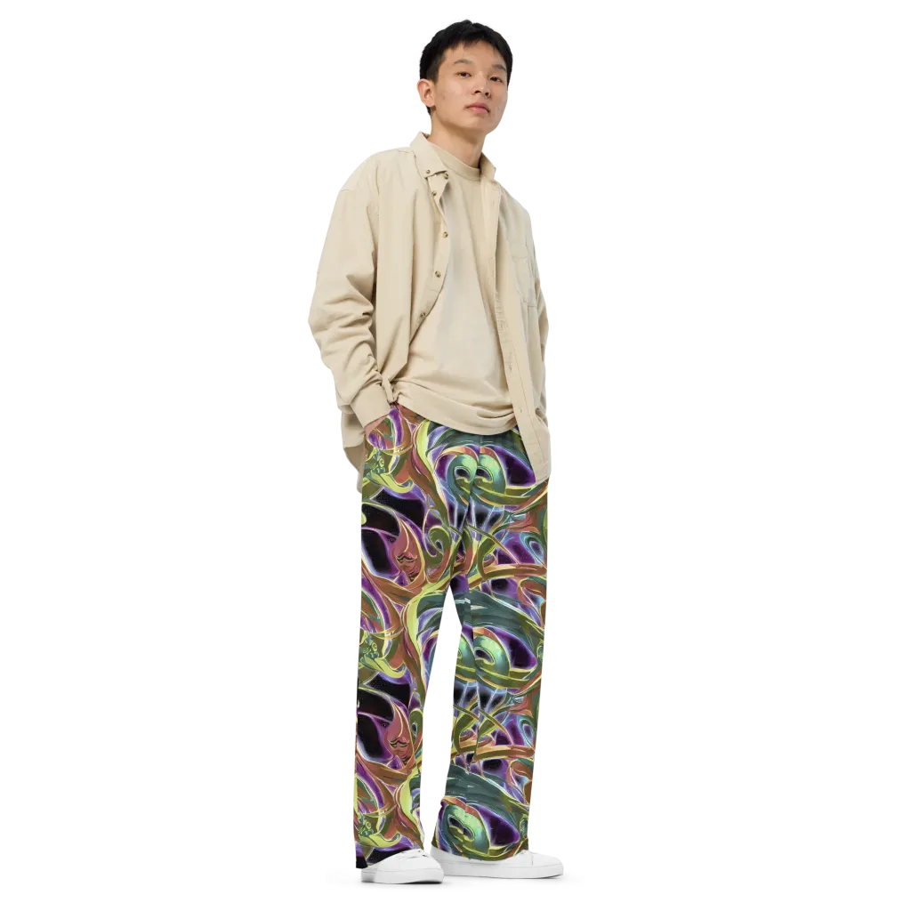 Electric Guava on Wide-Leg Pants — Right Front