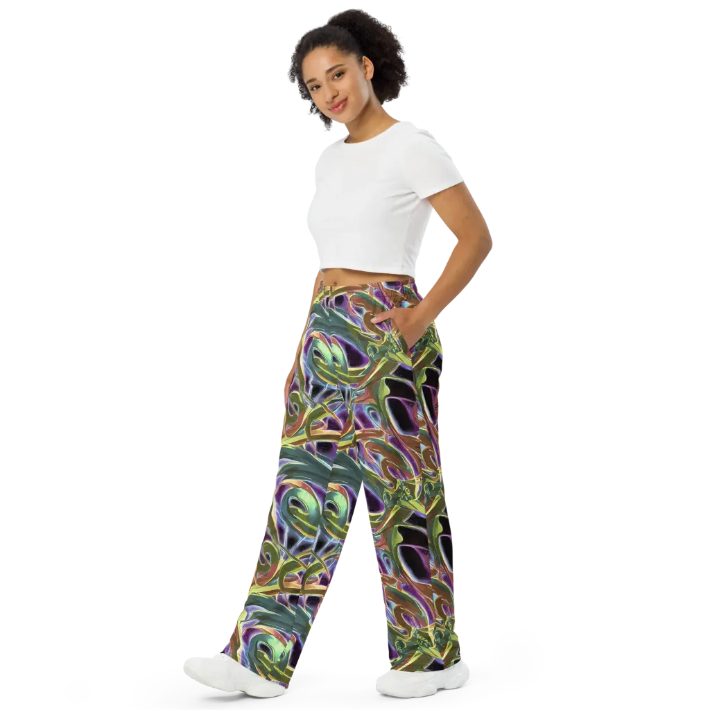 Electric Guava on Wide-Leg Pants — Left Front